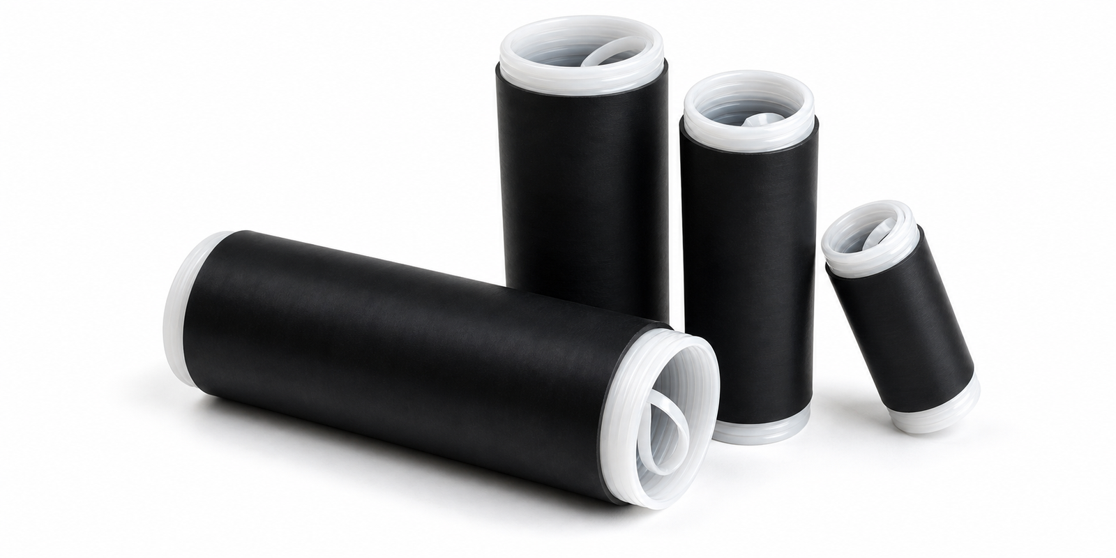 Lemore cold shrink tubing with white spiral support core