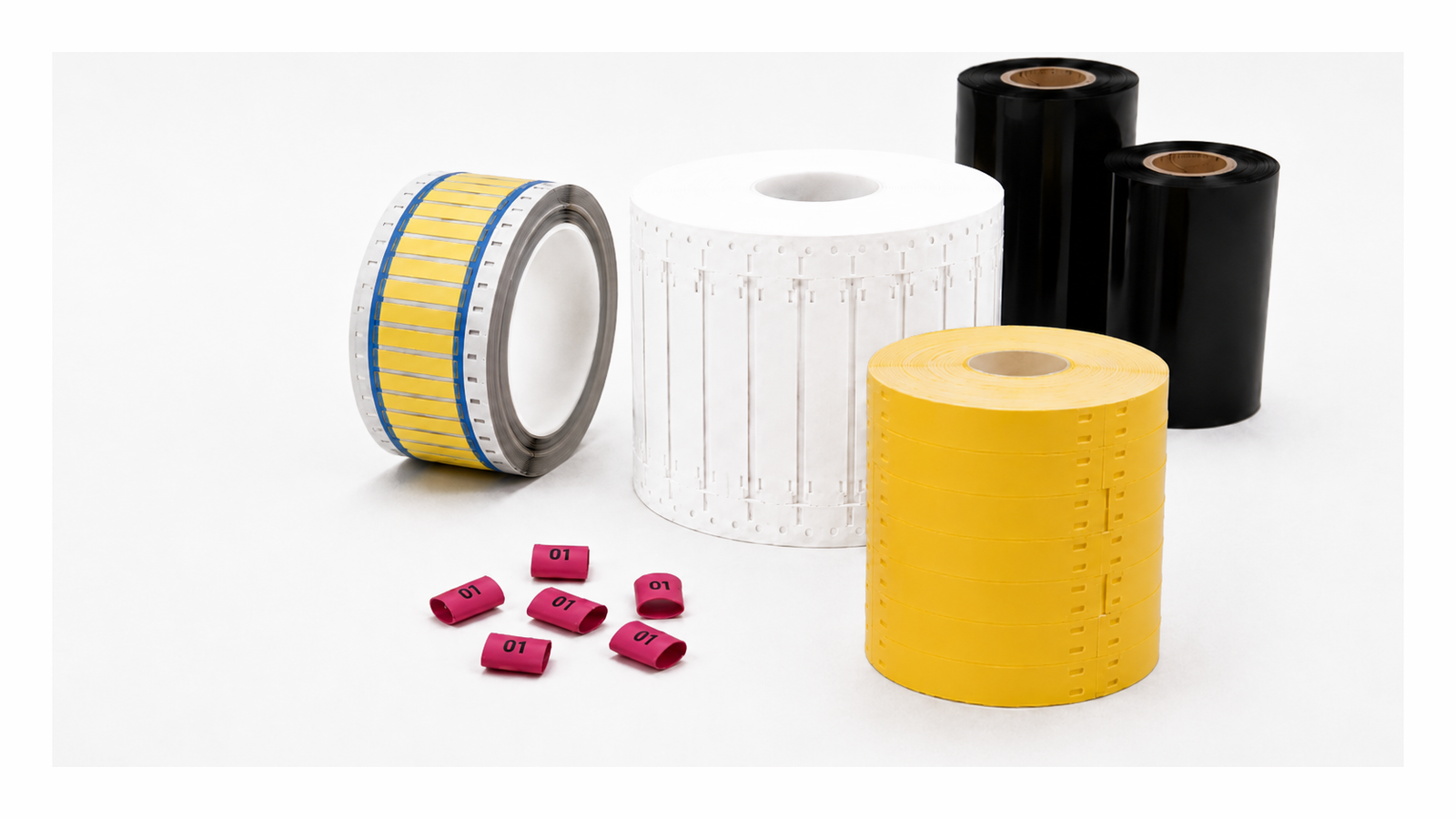 Lemore printable marking sleeves identification tags and thermal transfer ribbon marking system