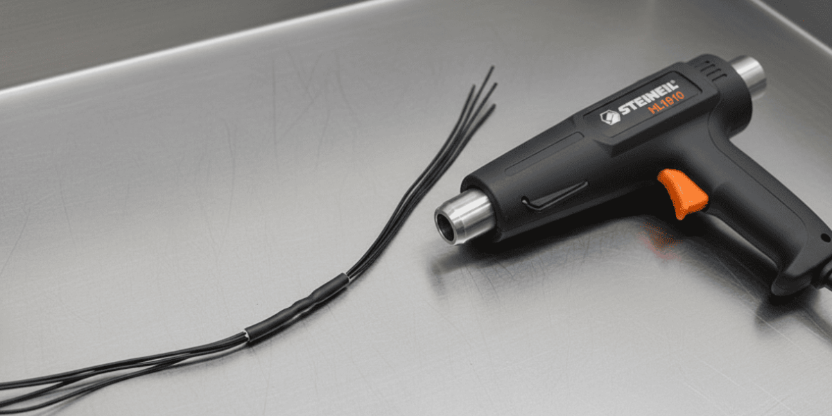 Heating gun next to wire harness